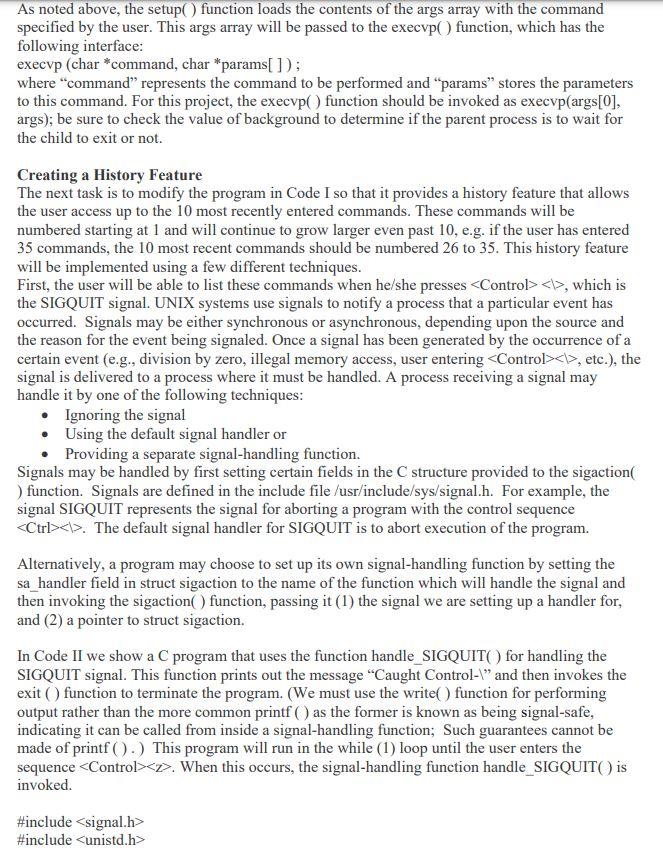 interface that accepts user commands and then executes each command in a