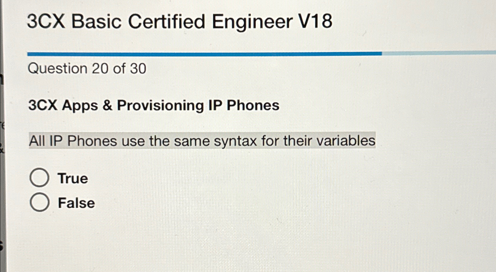  3CX Basic Certified Engineer V18 Question 20 of 30 3CX Apps