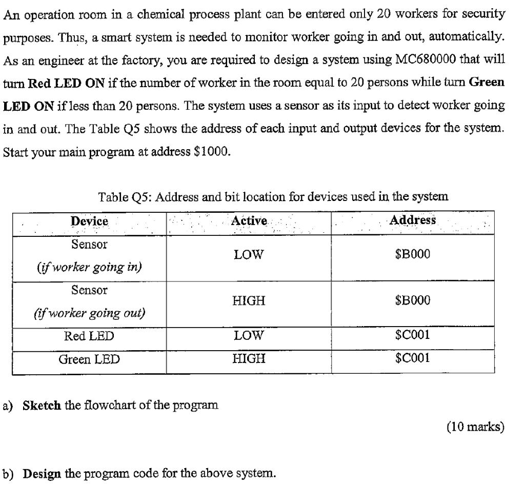  Just answer question b. Show the program code of IDE 68K