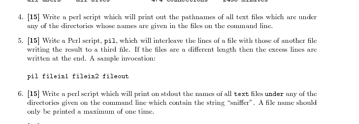  Write a Perl script which will print out the pathnames of