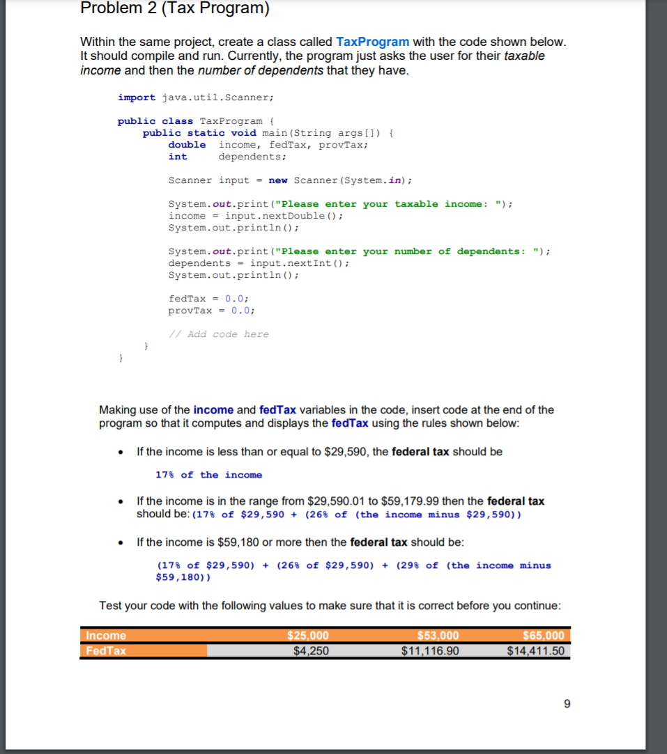 simple as you can!! Insert code at the end of the program
