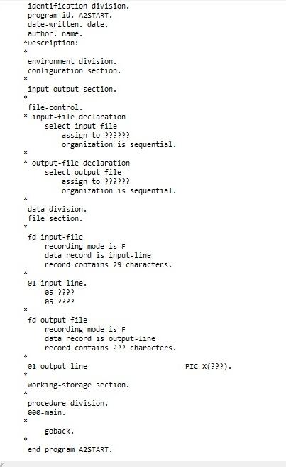  Mainframe I - Assignment 3 4. Calculations a. Use WORKING-STORAGE variables