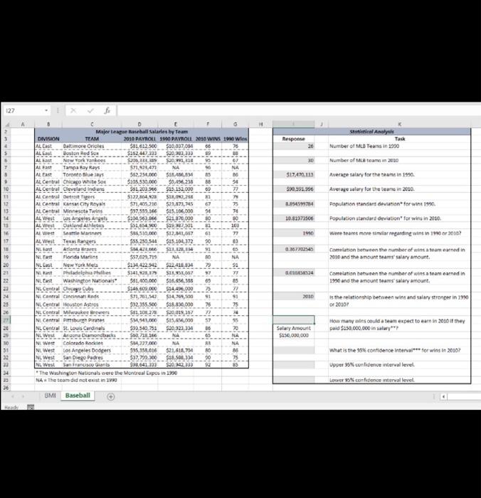 6 12 6 In cell 127, use the FORECAST LINEAR function (or