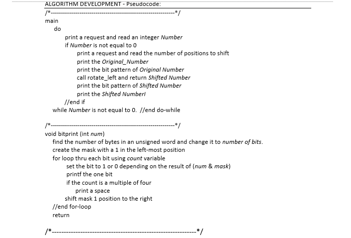 n)f This function should left-shift num by n positions, where the high-order