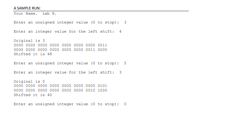 circular shift 3 yields 0101 1011 INPUT/OUTPUT DESCRIPTION The input: in a