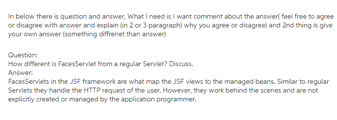 In below there is question and answer, What I need is