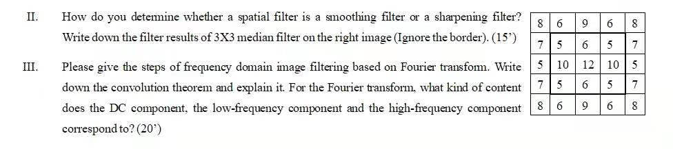 Subject is Image Processing and Image Simulation urgent need answer II. How