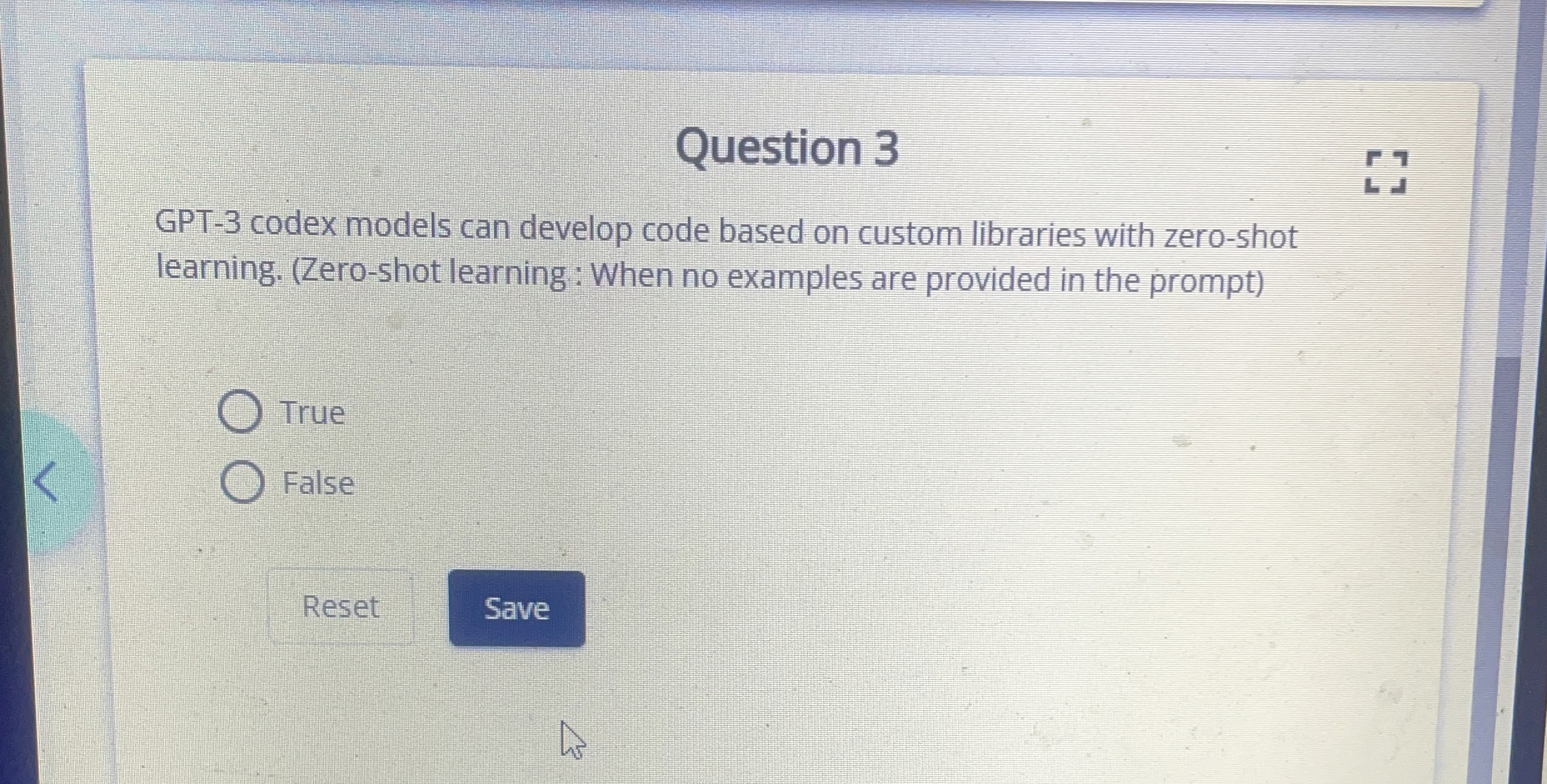  Question 3 GPT-3 codex models can develop code based on custom