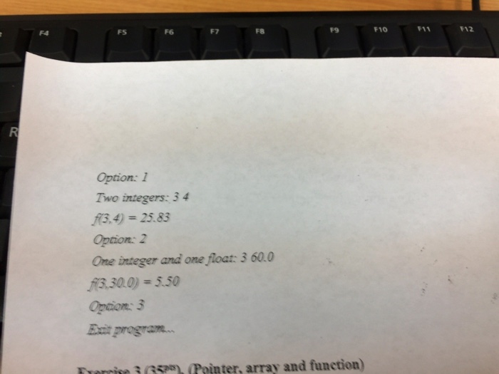receives two integer pointers. The function should calculate and return the result