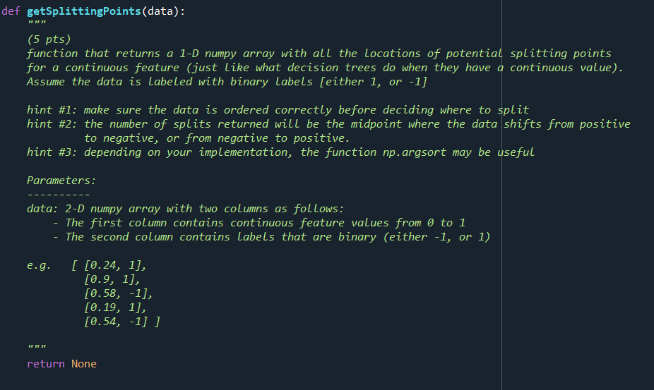 In python please only numpy and Matplotlib packages are allowed to use!