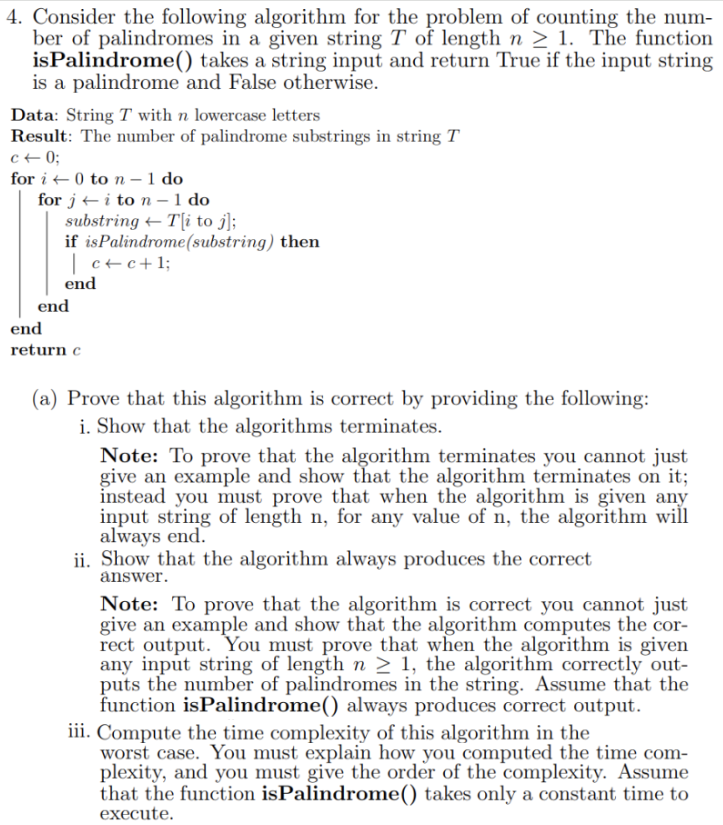  Consider the following algorithm for the problem of counting the num-