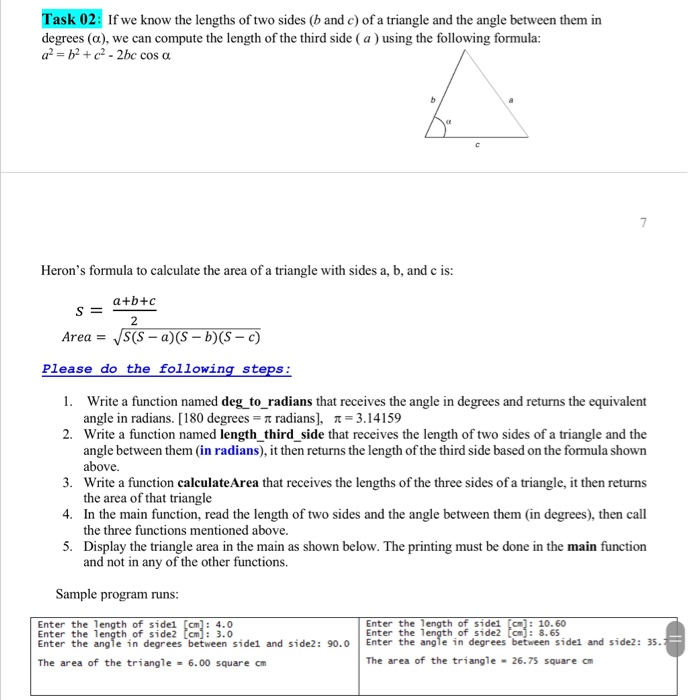 written in the objectives Please do tack 2 :) Lab #6: Functions
