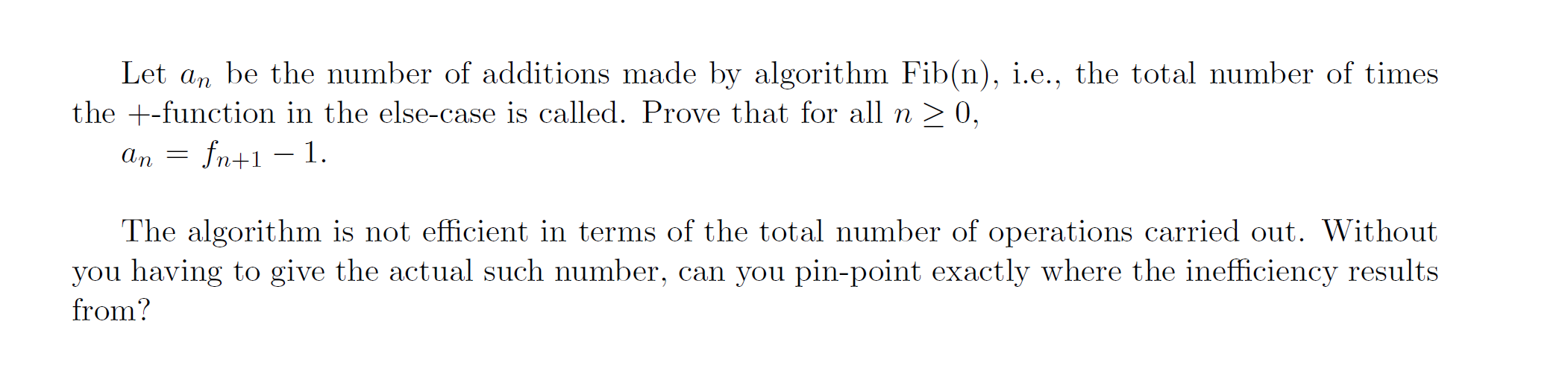 an integer n > 0 and returns the n - th Fibonacci