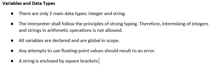 INTERPOL interpreter using Python, which you have learned at the beginning of