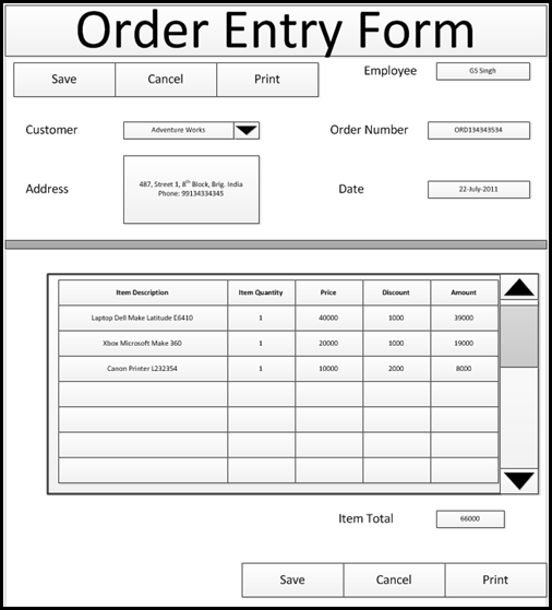 At the top of the first half of the form (Order header