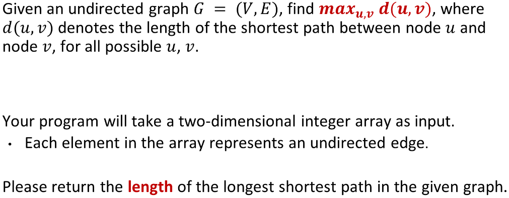 longest shortest path using dfs in java programming: I am halfway