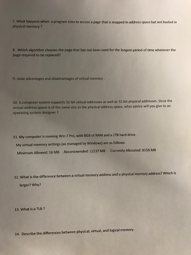 What happens when a program tries to access a page that