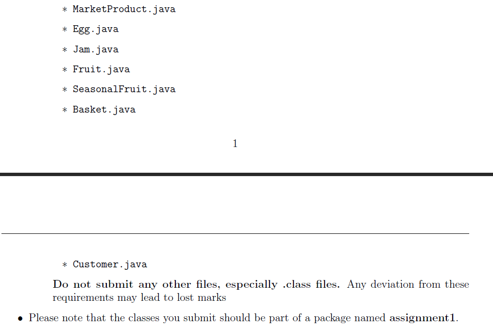  Please help with this JAVA code. ********************************************************************************************************** * Market Product.java *