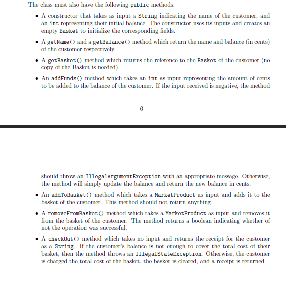 For this assignment you will write several classes to simulate an online