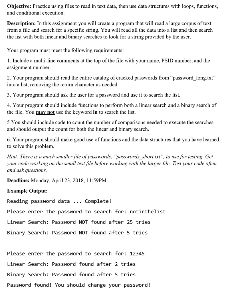 python help this is the link for the short password list to