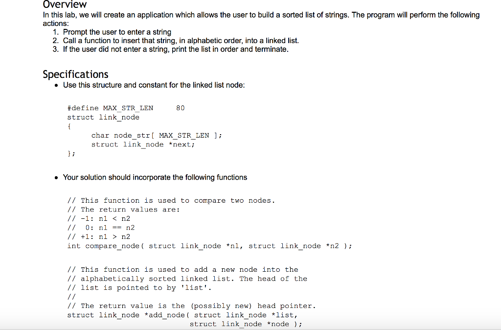  Overview In this lab, we will create an application which allows