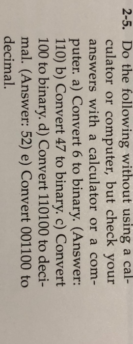  2-5 2-5. Do the following without using a cal- culator or