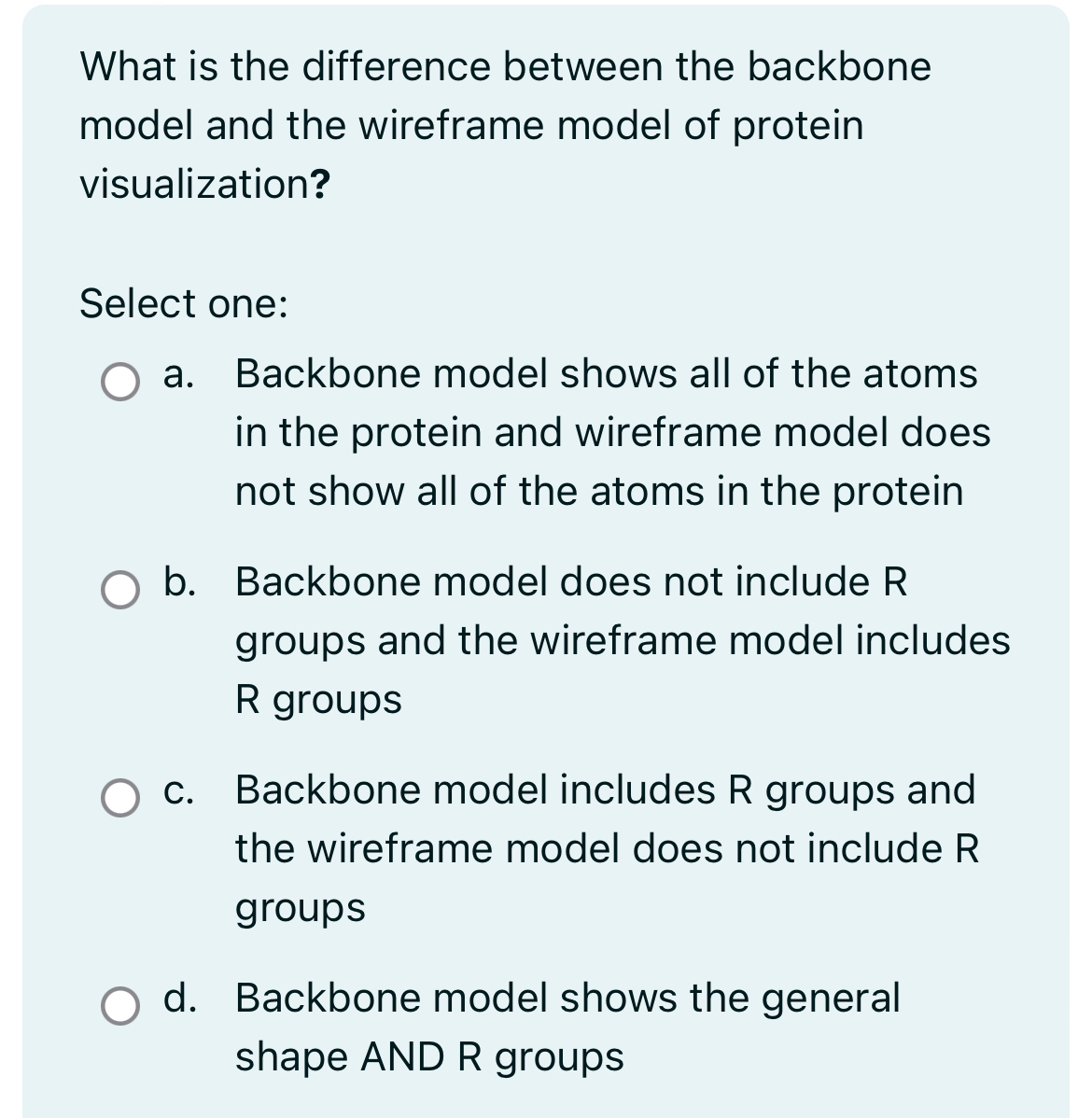  What is the difference between the backbone model and the wireframe