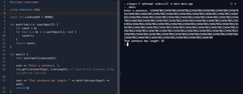 Why does it stop counting after 54? The input is clearly more