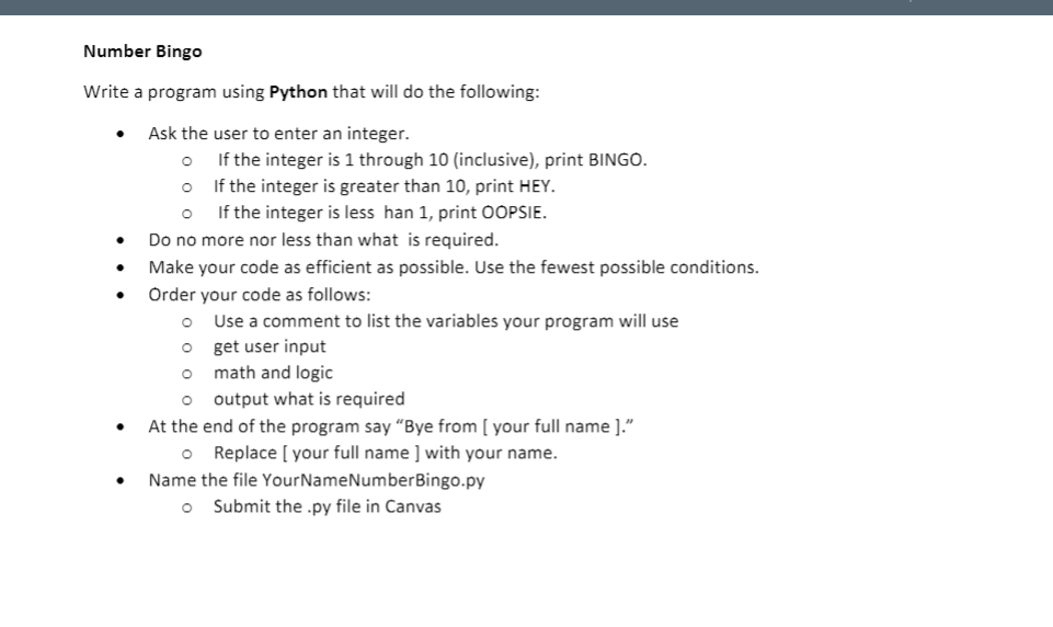 will do the following: Ask the user to enter the names and