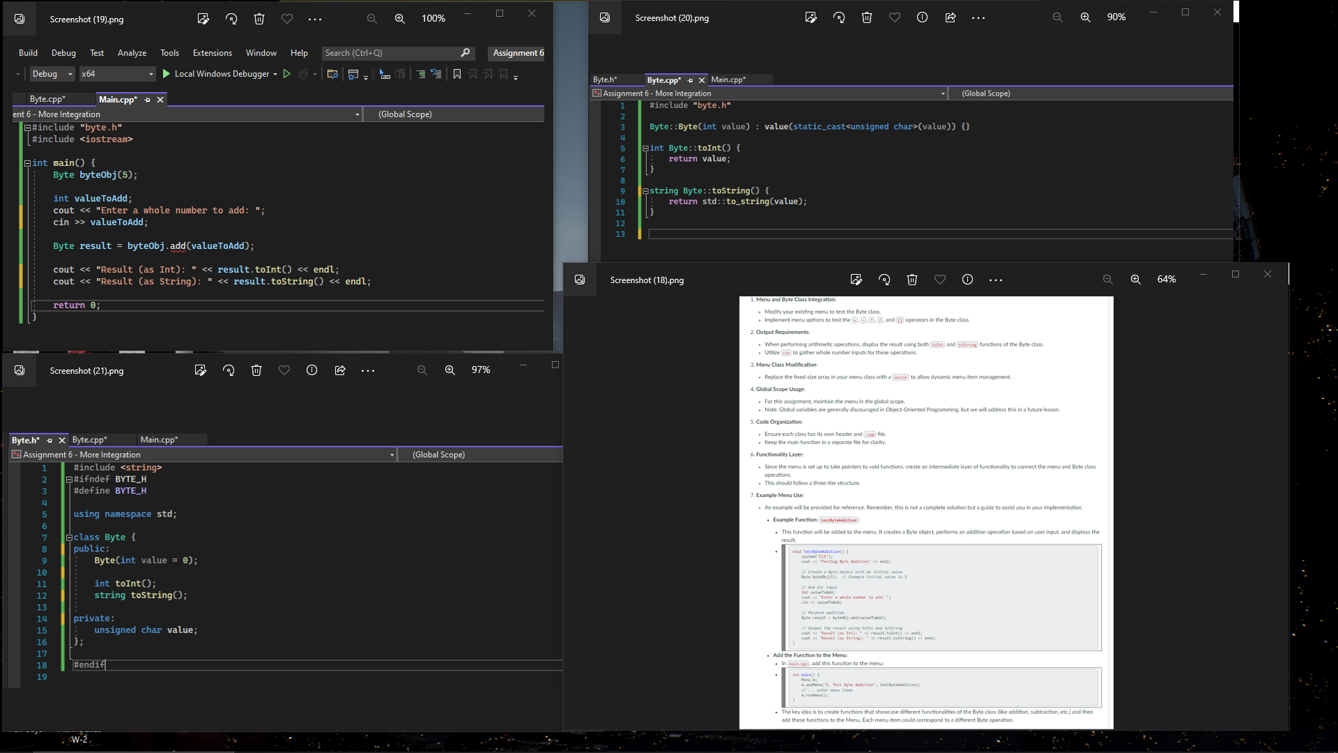  In C++(make it so that there are two source files: Main.cpp