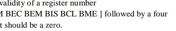 validity of a register nur eg:[17 18 19][MIS BCE BCL BCM BEC