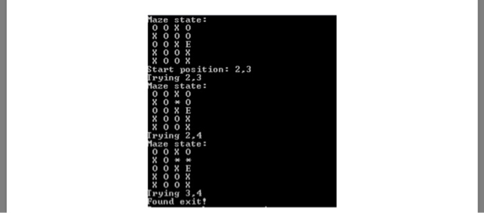 point, finds its way out of a maze. The maze's map will