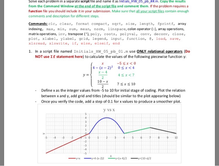  Using Matlab only, please answer the following. Solve each problem in