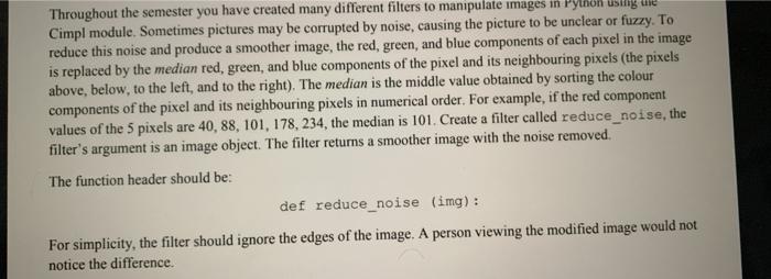 ANYTHING ELSE LIKE CV2! ONLY CIMPL AND NUMPY. I need the code