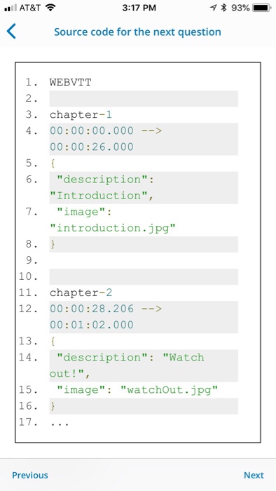  .'ll AT&T? 3:17 PM 1 * 93% Source code for the
