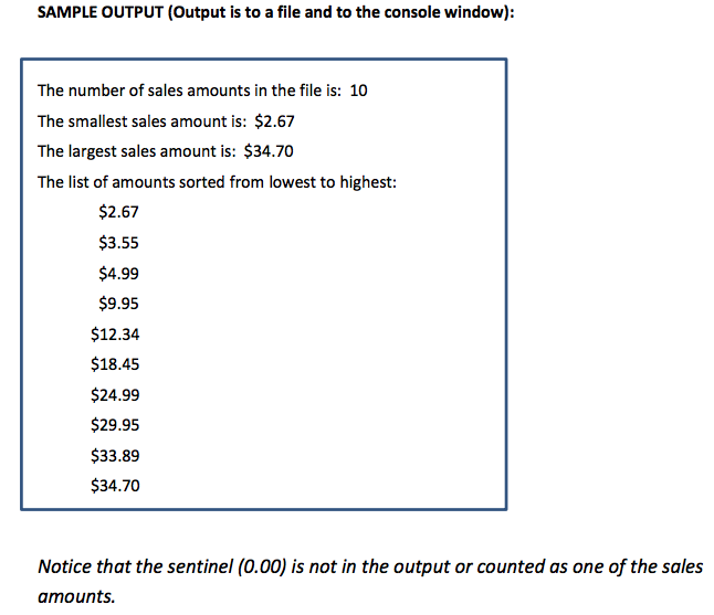 a program in C++ that reads in a series of sales dollar