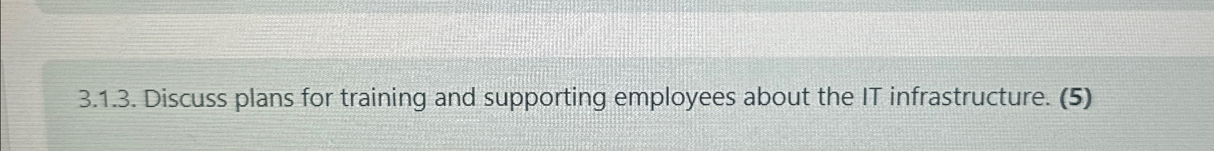  3.1.3. Discuss plans for training and supporting employees about the IT