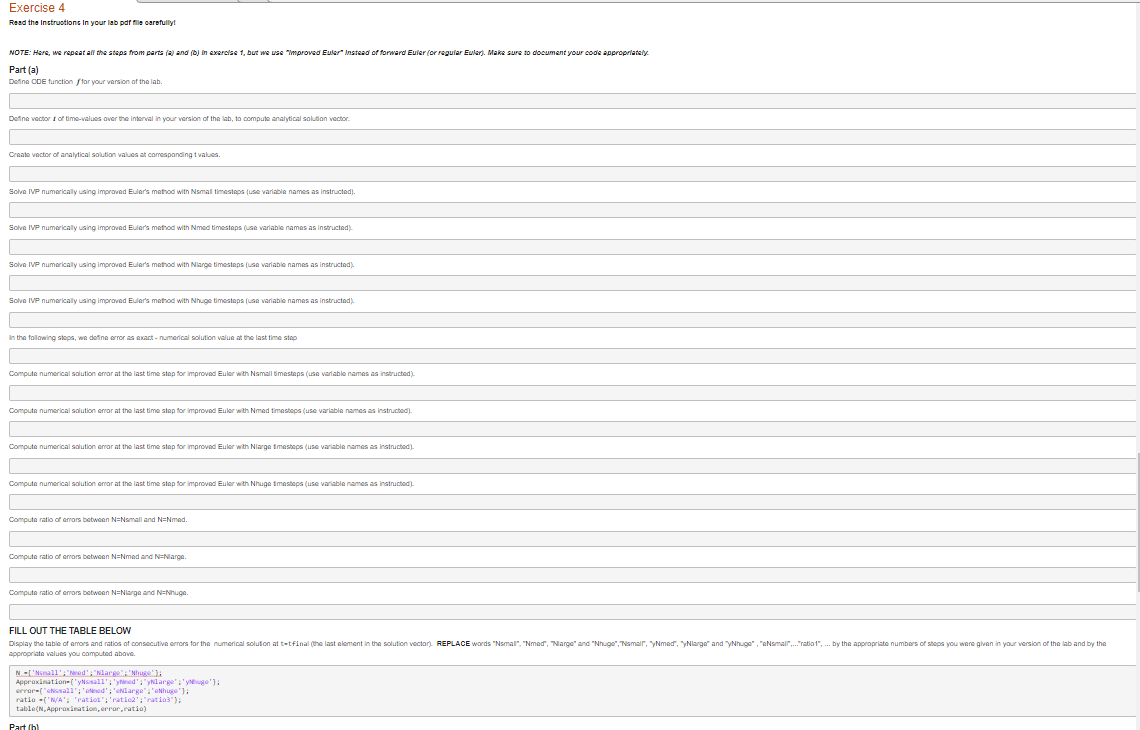  Please help me with this ASAP. MATLAB coding. 4. Consider the