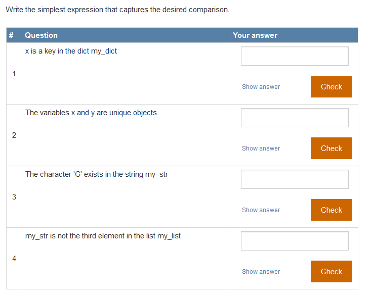 Write the simplest expression that captures the desired comparison. # |