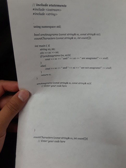 the same length, write a c++ program IN THE FORM SHOWN ON