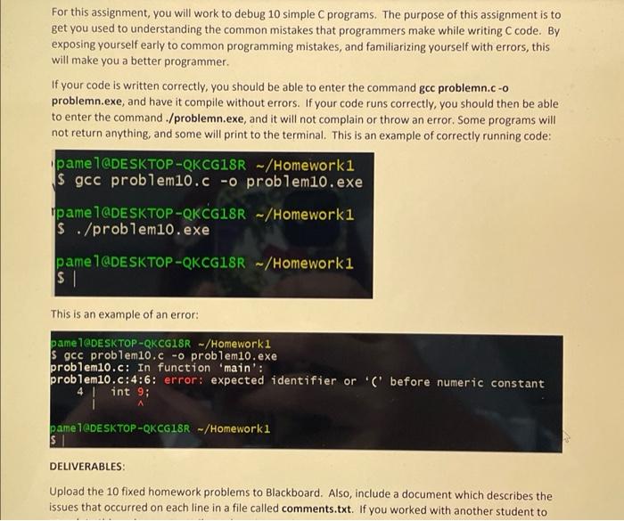  please de-bug the code and please list the issues that occured