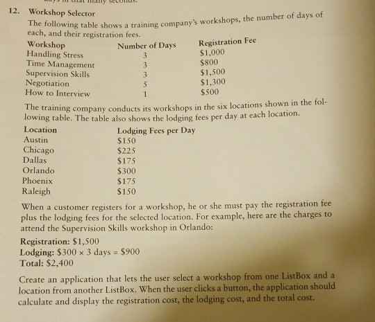  Replace the 2 Listbox with 2 Combobox Include an ErrorProvider Application