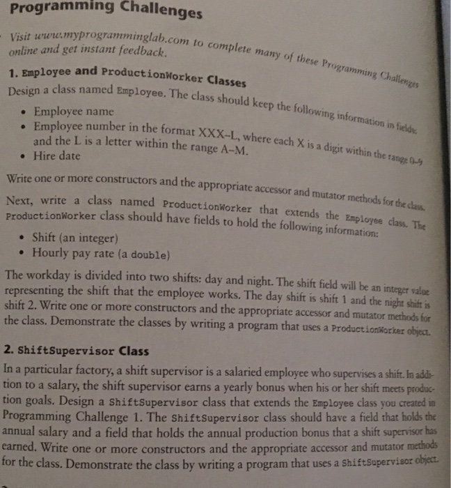  Programming Challenges Visit b.com to complete many of these Programming Challen