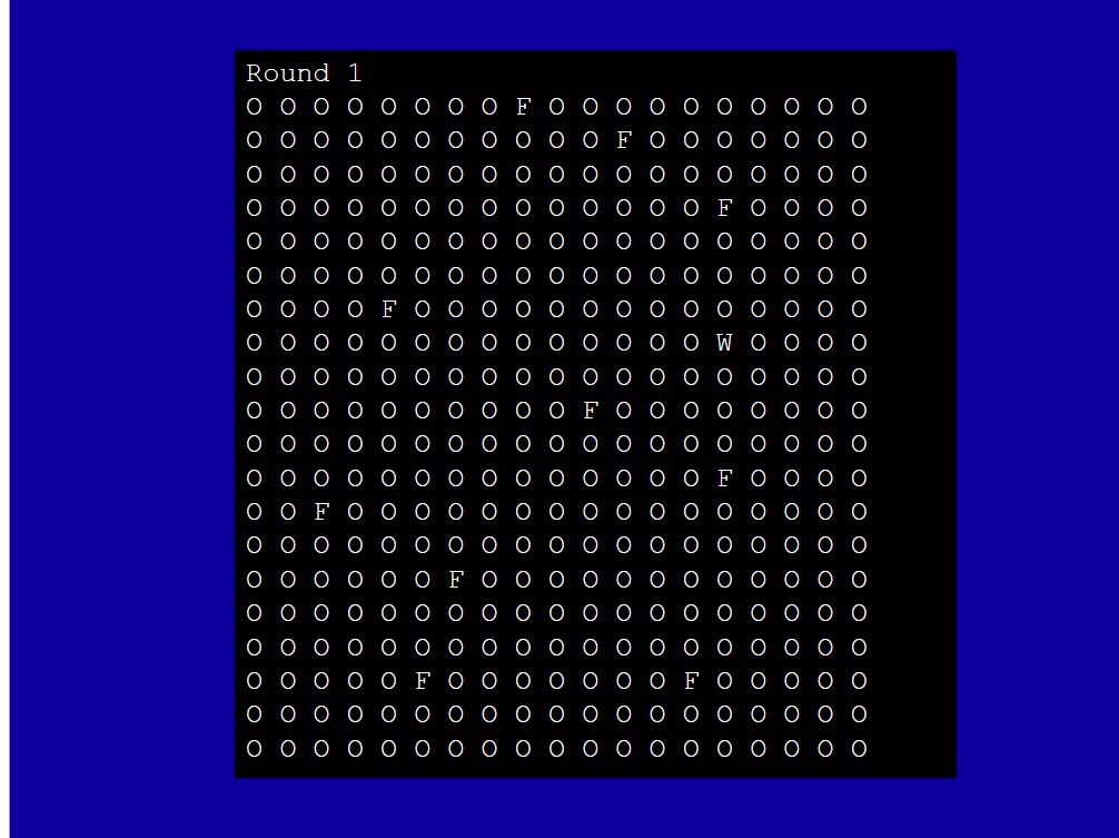 Java project. Predator/Prey Build the class from scratch yourself. In fact, you