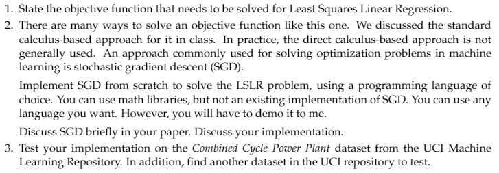 Machine Learning(R-programming) NEED help with #2 for writing a stochastic gradient descent(SGD)