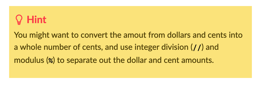 a program that can extract the cost of, for example, one chocolate