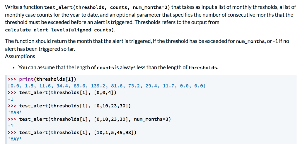 Using python 3, Thanks Note: The number in this list "(thresholds1])" represents