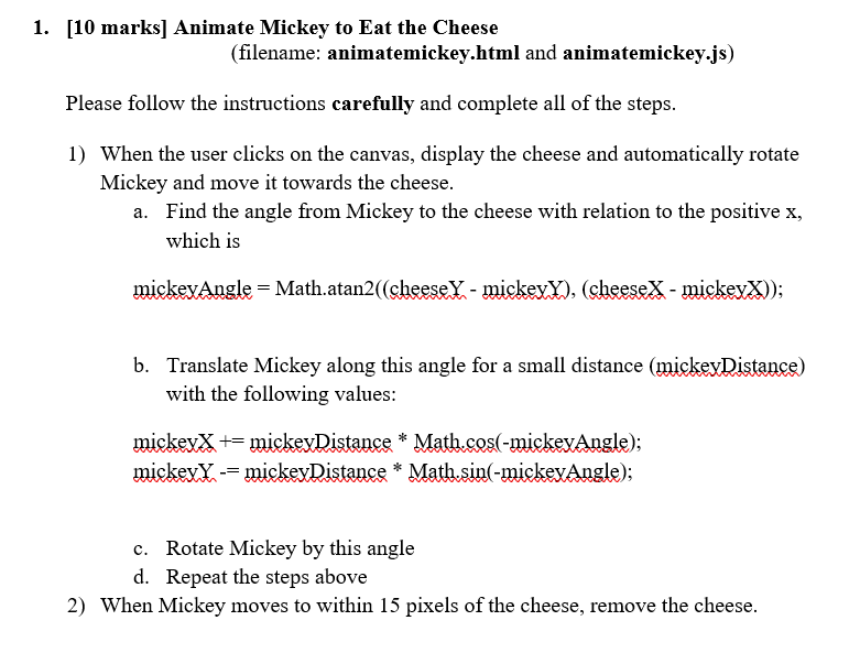 marks] Animate a Street (filename: animatestreet.html and animatestreet.js) Implement the following steps