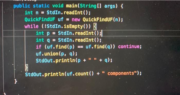 how to convert this java code to c++ public class QuickFindUF {