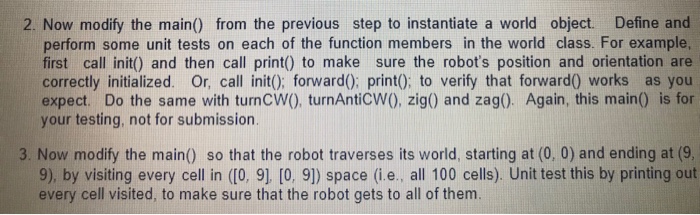 the robot's current location in the world an enumerated data type, called